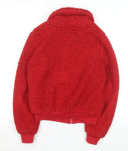 Womens UK Size 10 Parisian Red Bomber Jacket