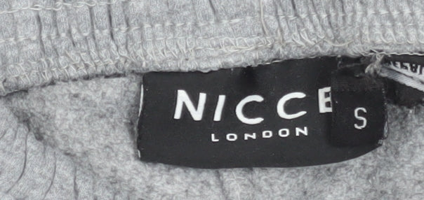 Mens UK Size S NICCE Regular Fit Jogger Grey Trousers
