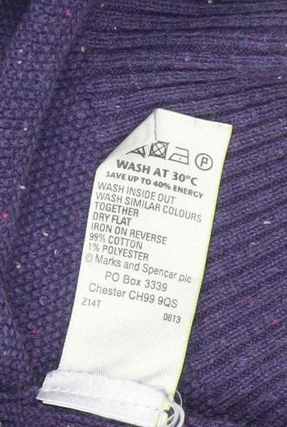 Womens UK Size 8 Marks and Spencer Purple Basic Blouse