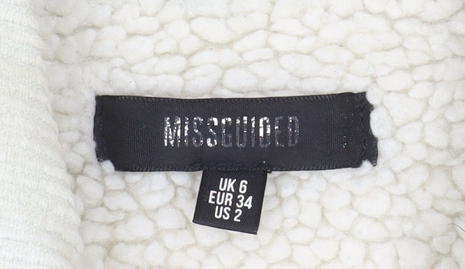 Womens UK Size 6 Missguided Beige Basic Jacket