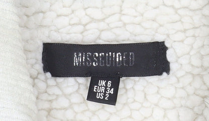 Womens UK Size 6 Missguided Beige Basic Jacket