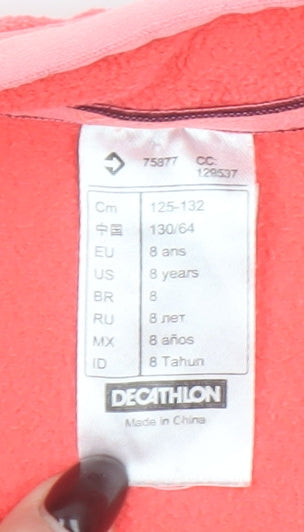 Girls UK Size 8 Years Quechua Pink Basic Jacket