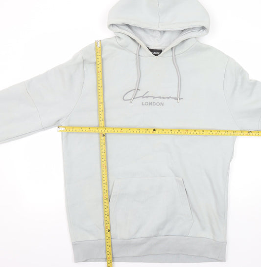 Mens UK Size L Closure London Grey Pullover Hoodie