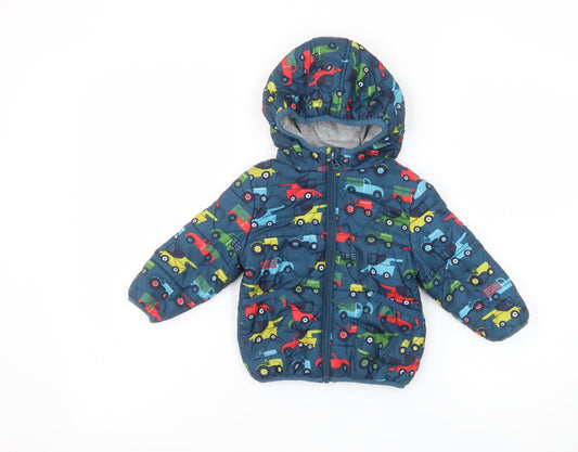 Boys UK Size 12-18 Months Marks and Spencer Multicoloured Puffer Jacket