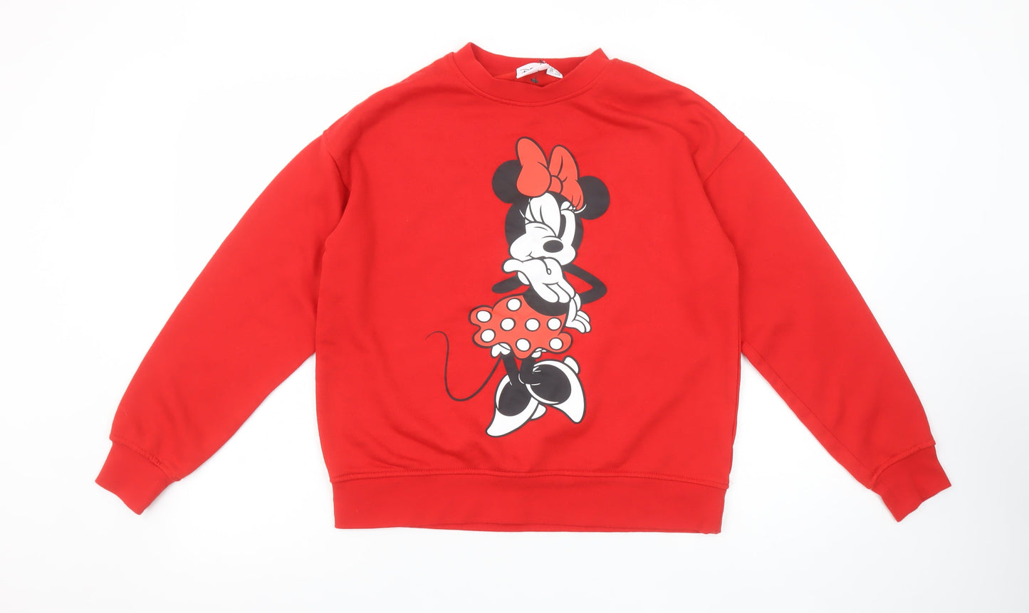 Womens UK Size XS Disney Red Pullover Sweatshirt