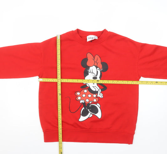 Womens UK Size XS Disney Red Pullover Sweatshirt