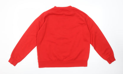 Womens UK Size XS Disney Red Pullover Sweatshirt
