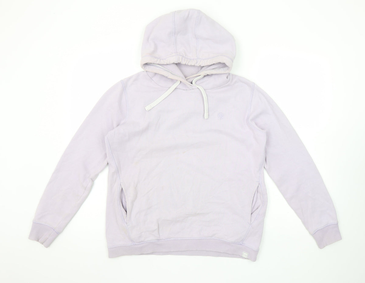 Womens UK Size S FatFace Purple Pullover Hoodie
