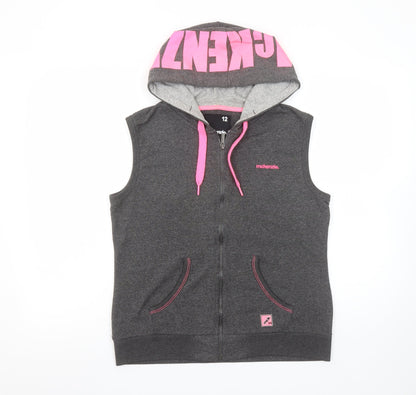 Womens UK Size 12 McKenzie Grey Vest Hoodie