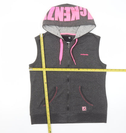 Womens UK Size 12 McKenzie Grey Vest Hoodie