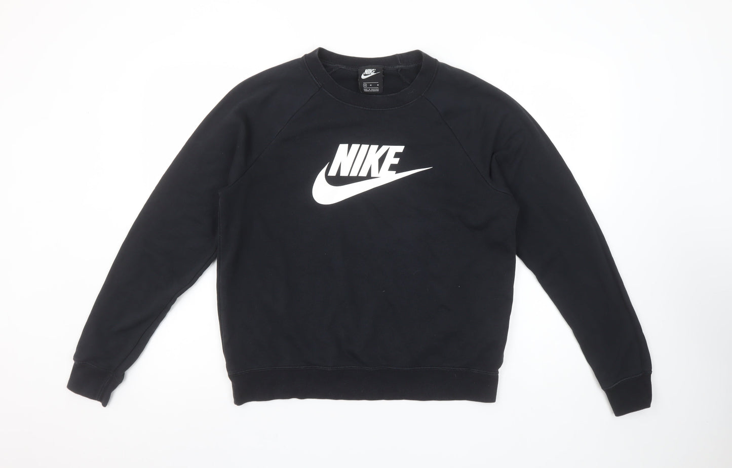 Womens UK Size M Nike Black Pullover Sweatshirt