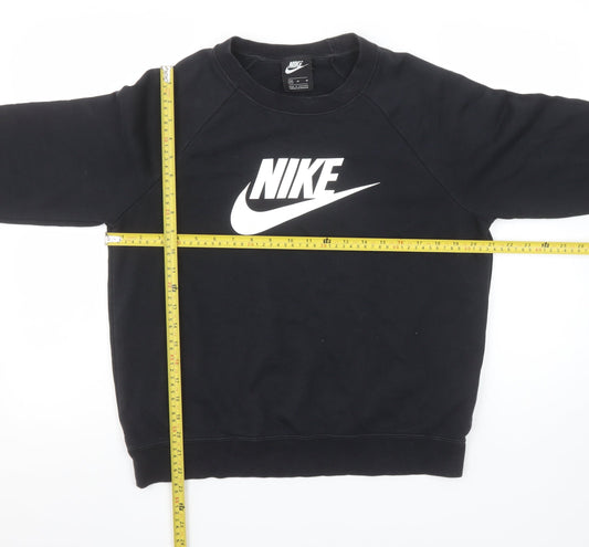 Womens UK Size M Nike Black Pullover Sweatshirt
