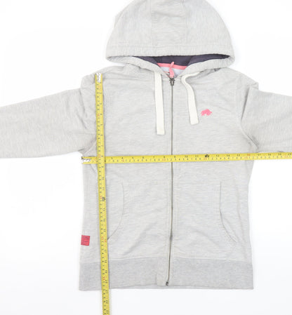 Womens UK Size 10 Raging Bull Grey Full Zip Hoodie