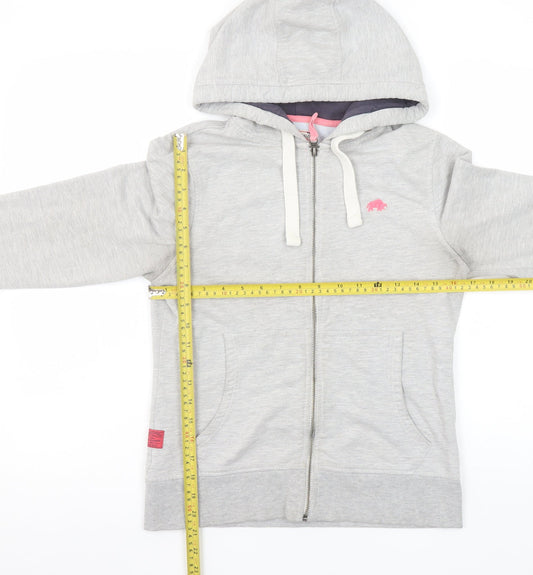 Womens UK Size 10 Raging Bull Grey Full Zip Hoodie