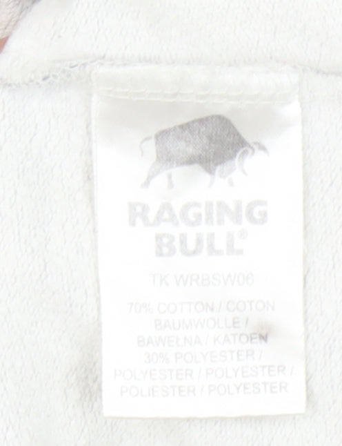 Womens UK Size 10 Raging Bull Grey Full Zip Hoodie