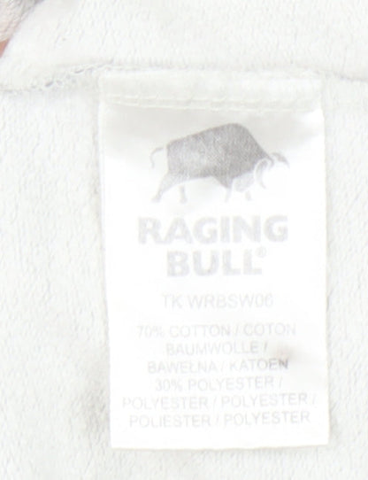 Womens UK Size 10 Raging Bull Grey Full Zip Hoodie