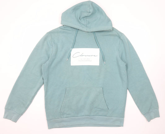 Mens UK Size L Closure London Green Pullover Hoodie