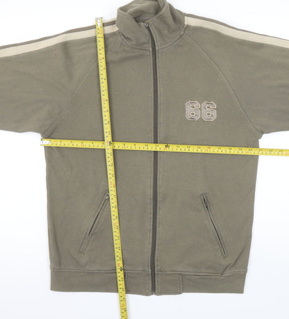 Easy Men’s Brown Full Zip Sweatshirt Size S Regular Fit