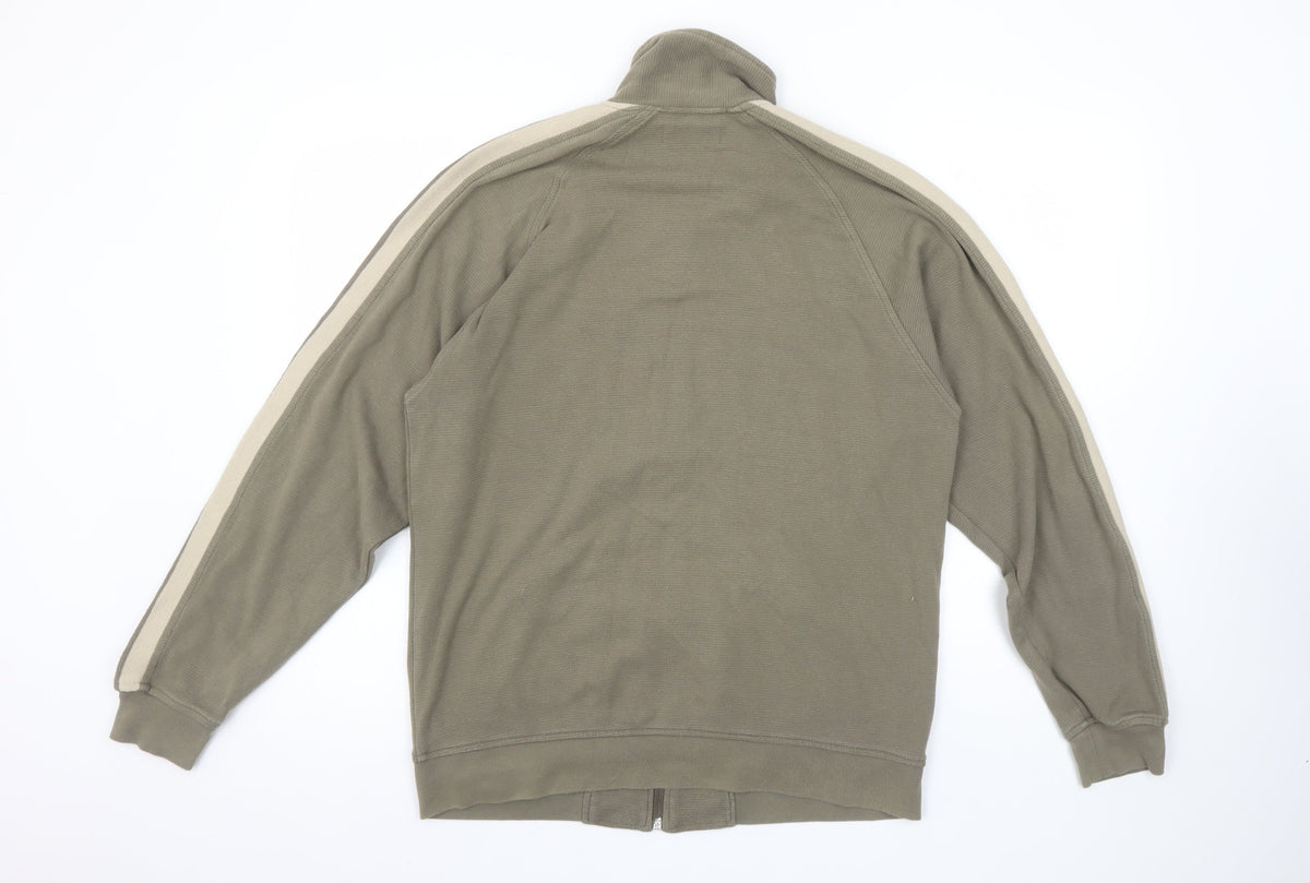Easy Men’s Brown Full Zip Sweatshirt Size S Regular Fit