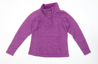 Womens UK Size S Columbia Purple Henley Sweatshirt