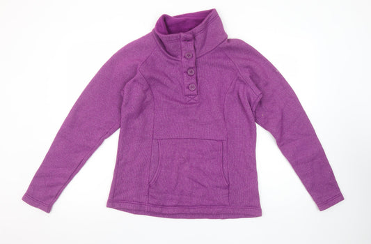 Womens UK Size S Columbia Purple Henley Sweatshirt