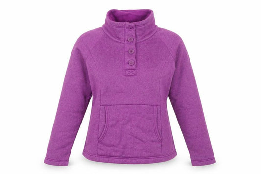 Womens UK Size S Columbia Purple Henley Sweatshirt