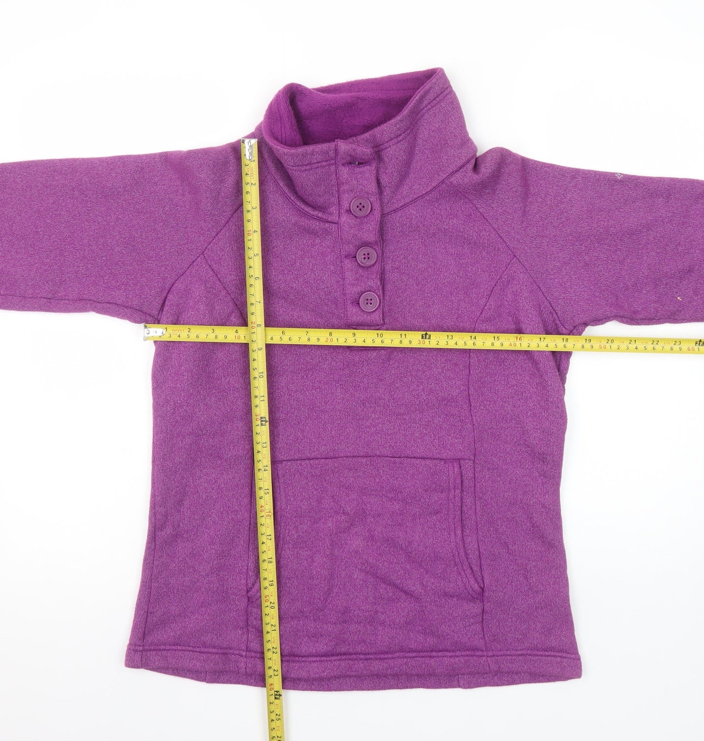 Womens UK Size S Columbia Purple Henley Sweatshirt