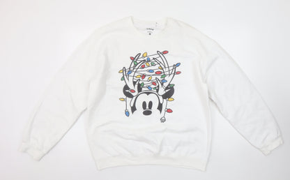 Womens UK Size M Disney White Pullover Sweatshirt