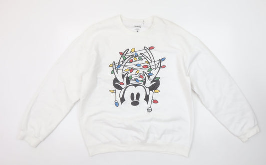 Womens UK Size M Disney White Pullover Sweatshirt