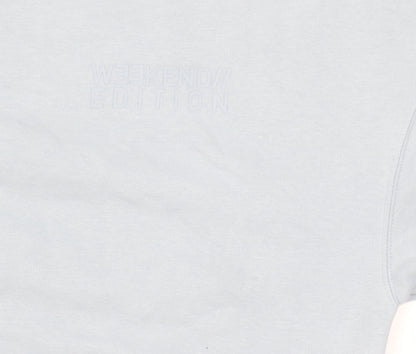 Marks and Spencer Girls Blue Crew Neck Weekend Edition Sweatshirt 13-14 Years
