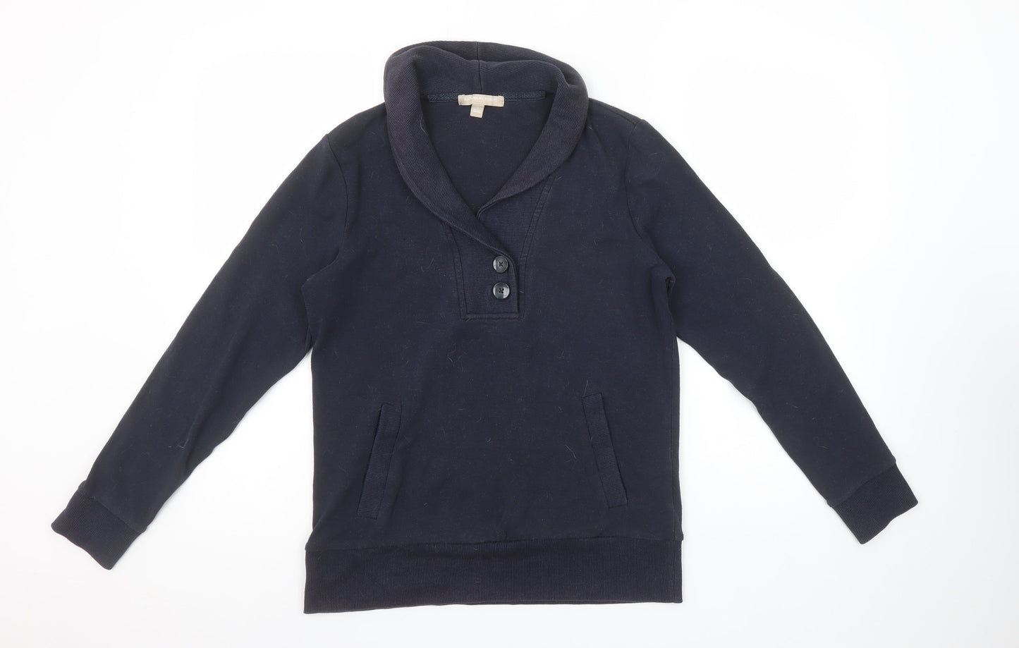 Womens UK Size S Banana Republic Blue Henley Sweatshirt