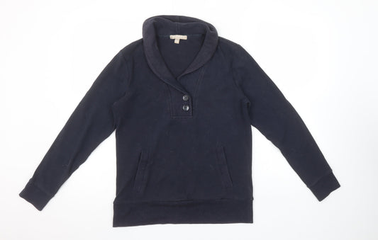 Womens UK Size S Banana Republic Blue Henley Sweatshirt