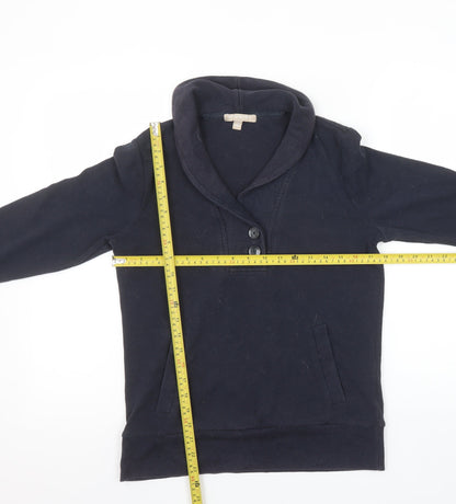 Womens UK Size S Banana Republic Blue Henley Sweatshirt