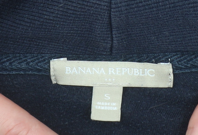 Womens UK Size S Banana Republic Blue Henley Sweatshirt