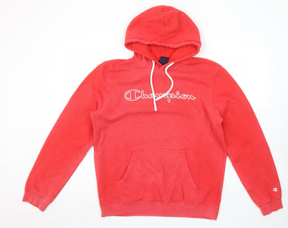 Womens UK Size L Champion Red Pullover Hoodie