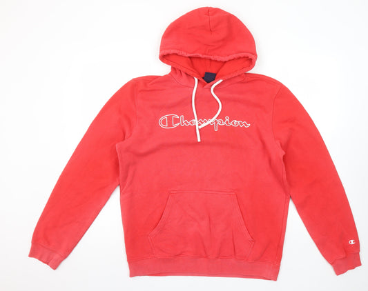 Womens UK Size L Champion Red Pullover Hoodie