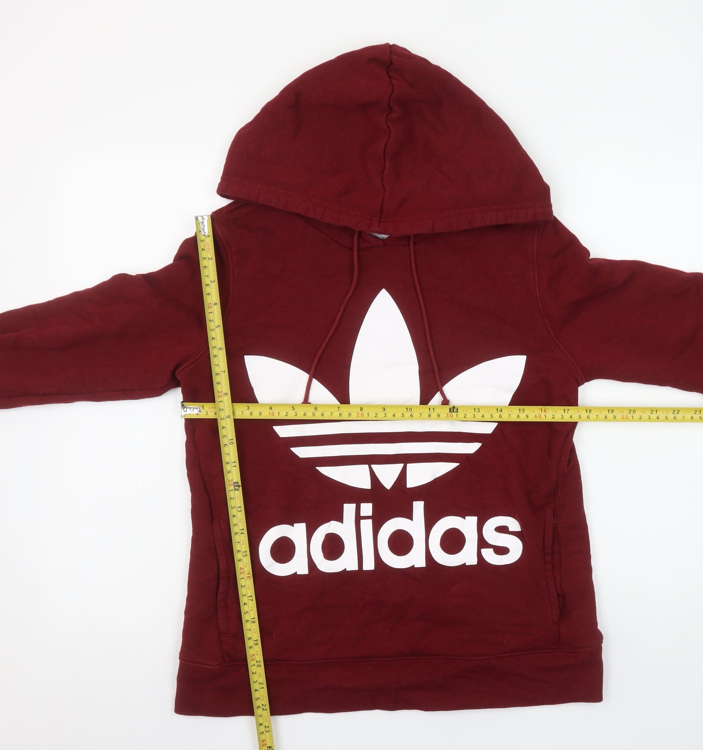 Womens UK Size 8 adidas Red Pullover Hoodie