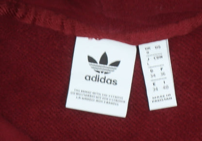 Womens UK Size 8 adidas Red Pullover Hoodie