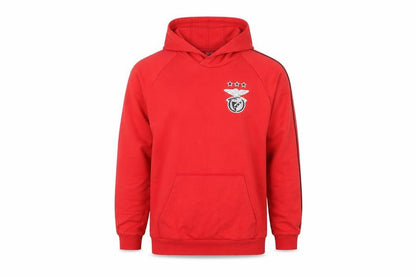 Mens UK Size M SL Benfica Red Pullover Hoodie