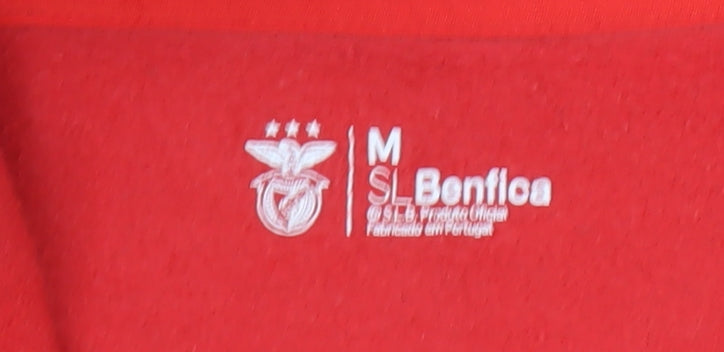 Mens UK Size M SL Benfica Red Pullover Hoodie