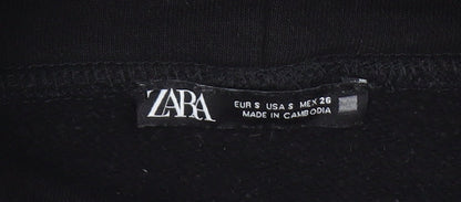 Womens UK Size S Zara Black Pullover Sweatshirt