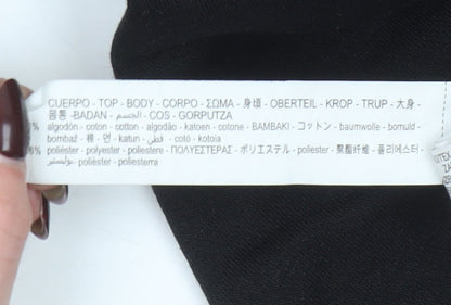 Womens UK Size S Zara Black Pullover Sweatshirt