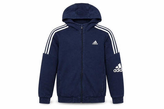 Boys UK Size 13-14 Years adidas Blue Full Zip Hoodie