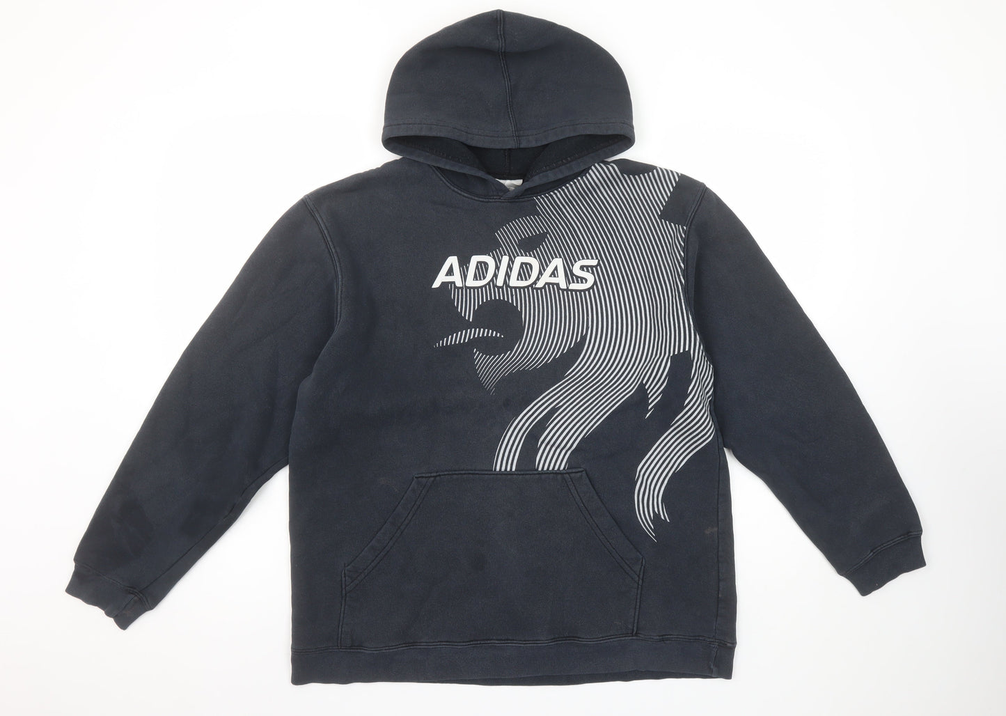 Boys UK Size XL adidas Black Pullover Hoodie