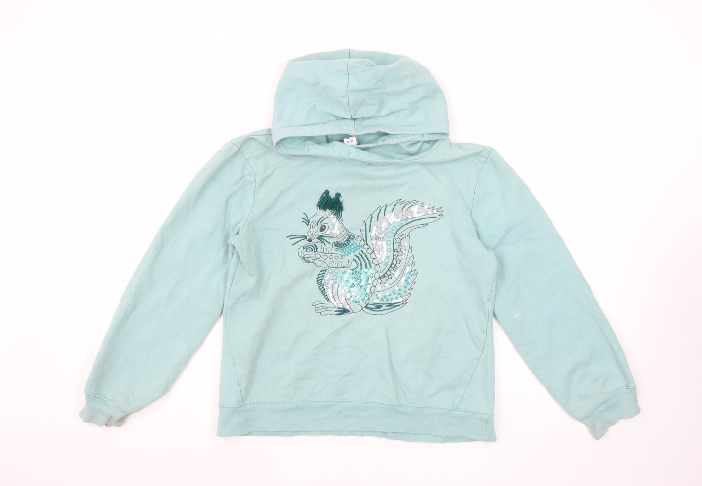 Girls UK Size 13-14 Years Yigga Blue Pullover Hoodie
