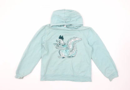 Girls UK Size 13-14 Years Yigga Blue Pullover Hoodie