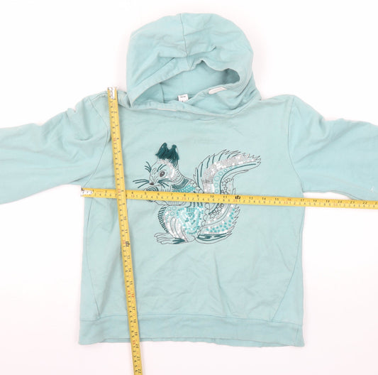 Girls UK Size 13-14 Years Yigga Blue Pullover Hoodie