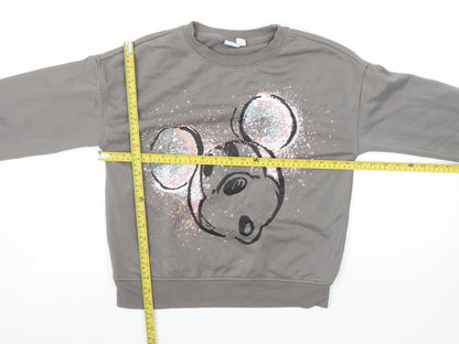 Womens UK Size 2XS Disney Grey Pullover Sweatshirt