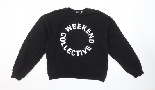 Womens UK Size 8 ASOS DESIGN Black Pullover Sweatshirt