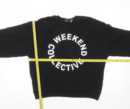 Womens UK Size 8 ASOS DESIGN Black Pullover Sweatshirt